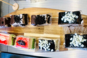 Conjunto de pasteles. Cafetería Massé Bulebar
